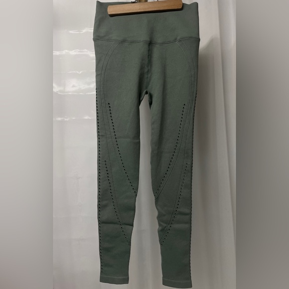 Spiritual Gangster Leggings New Ribbed M/L Army Green - Picture 5 of 11